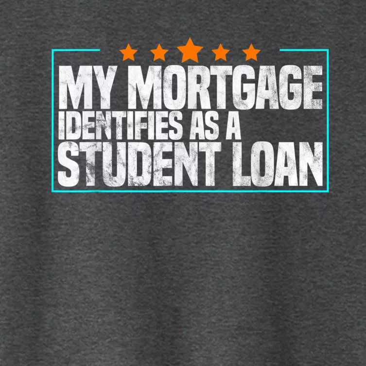 My Mortgage Identifies As A Student Loan College Students Women's Crop Top Tee