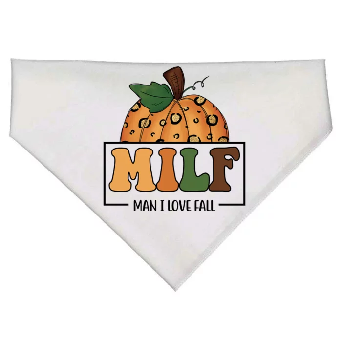 MILF Man I Love Fall Pumpkin Funny USA-Made Doggie Bandana