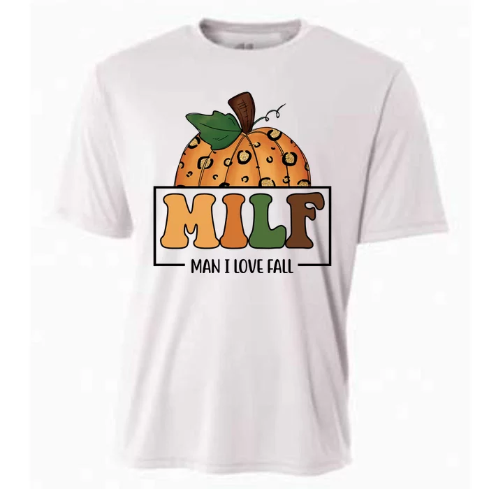 MILF Man I Love Fall Pumpkin Funny Cooling Performance Crew T-Shirt