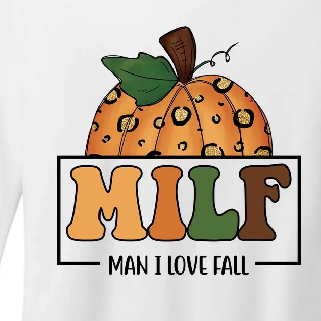 MILF Man I Love Fall Pumpkin Funny Womens CVC Long Sleeve Shirt