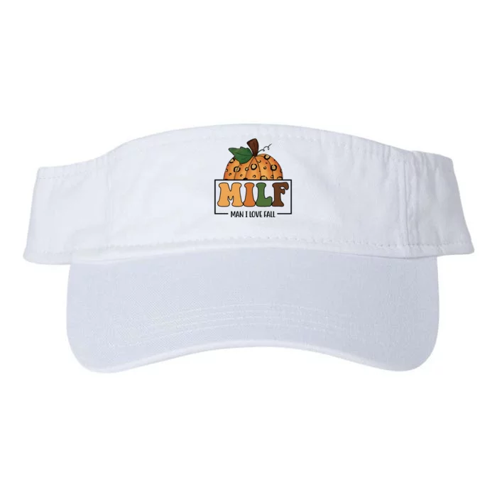 MILF Man I Love Fall Pumpkin Funny Valucap Bio-Washed Visor