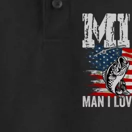 MILF Man I Love Fishing Dry Zone Grid Performance Polo