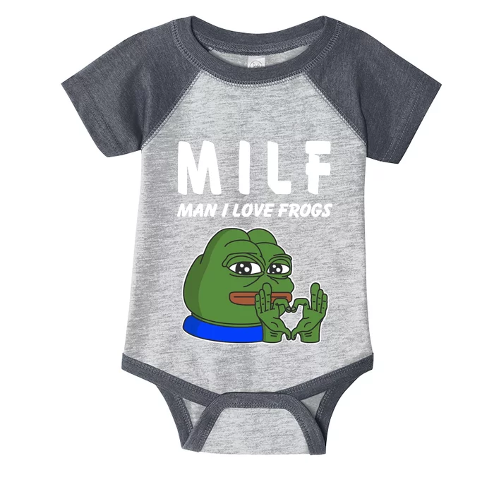 MILF Man I Love Frogs Infant Baby Jersey Bodysuit