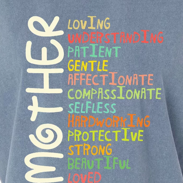 Mother Meaning I Love Mom Garment-Dyed Women's Muscle Tee