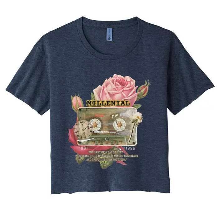 Millenial Women's Crop Top Tee