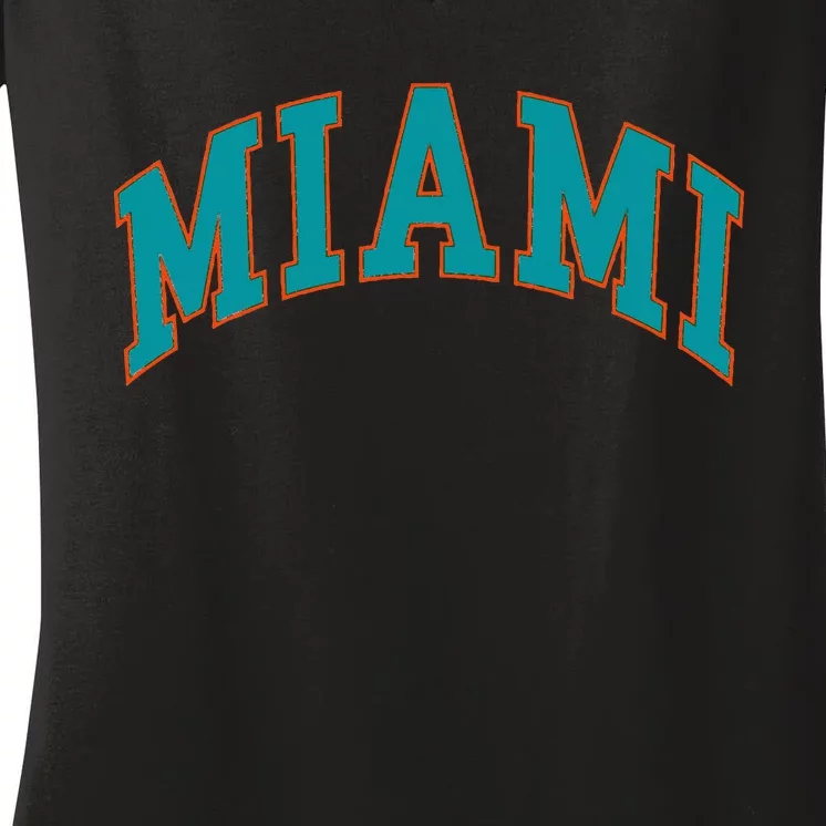 Miami Women's V-Neck T-Shirt