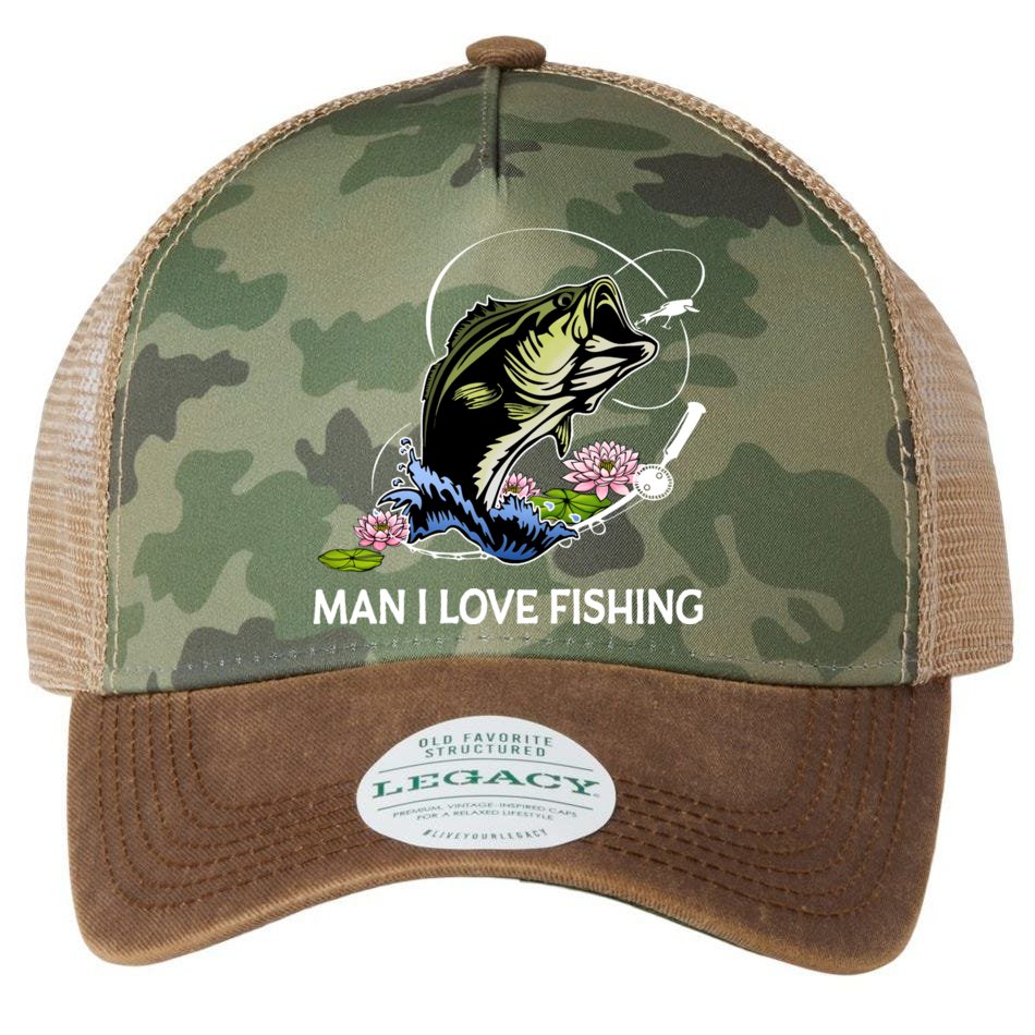 MILF Man I Love Fishing Funny Fishing Design Legacy Tie Dye Trucker Hat