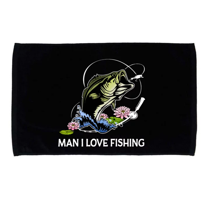 MILF Man I Love Fishing Funny Fishing Design Microfiber Hand Towel