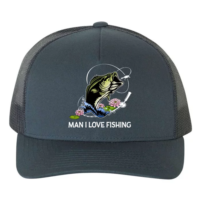 MILF Man I Love Fishing Funny Fishing Design Yupoong Adult 5-Panel Trucker Hat