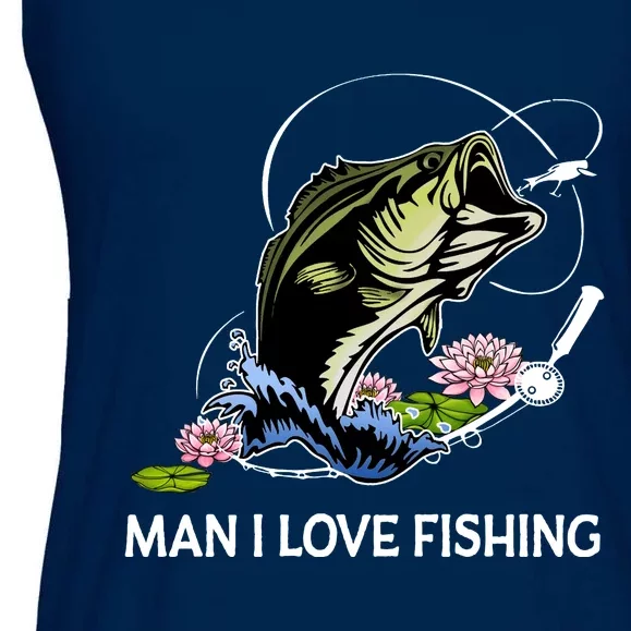 MILF Man I Love Fishing Funny Fishing Design Ladies Essential Flowy Tank