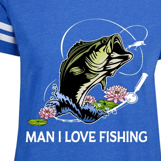 MILF Man I Love Fishing Funny Fishing Design Enza Ladies Jersey Football T-Shirt