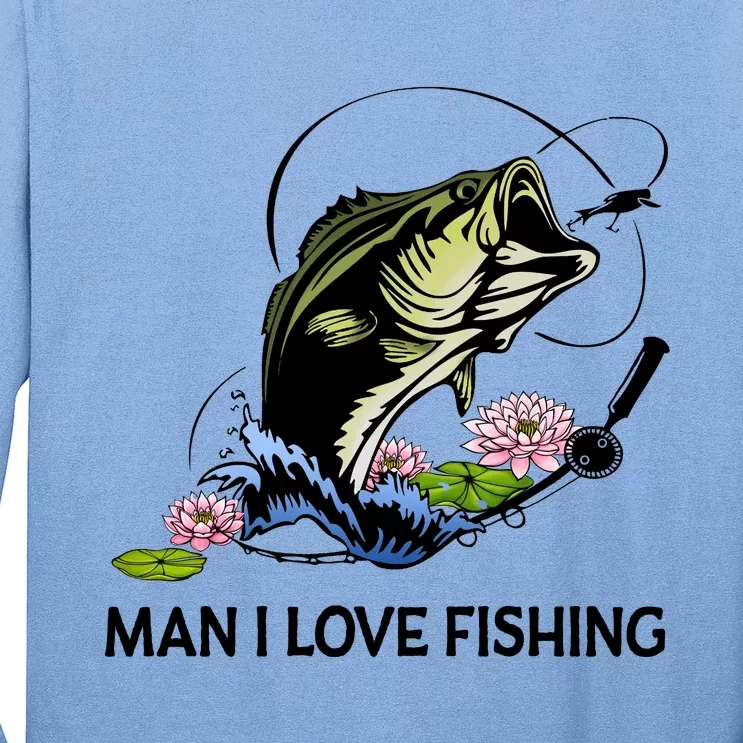 MILF Man I Love Fishing Funny Fishing Design Long Sleeve Shirt