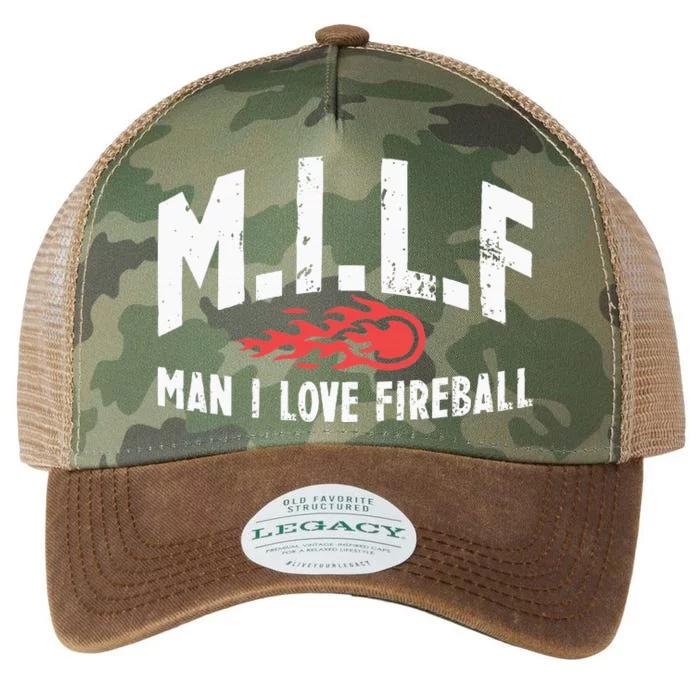 Milf Man I Love F.I.R.E.B.A.L.L Fire Funny Graphic Legacy Tie Dye Trucker Hat