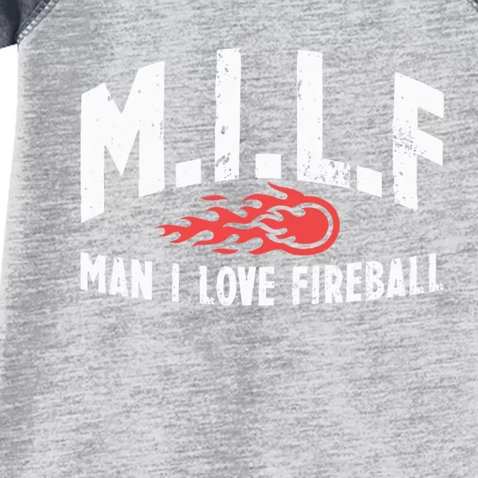 Milf Man I Love F.I.R.E.B.A.L.L Fire Funny Graphic Infant Baby Jersey Bodysuit