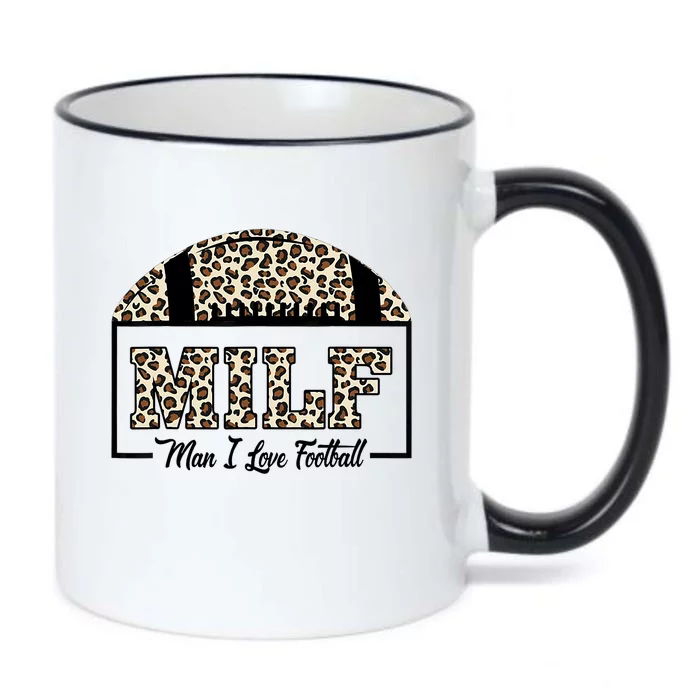 MILF Man I Love Football Funny Adult Humor Black Color Changing Mug