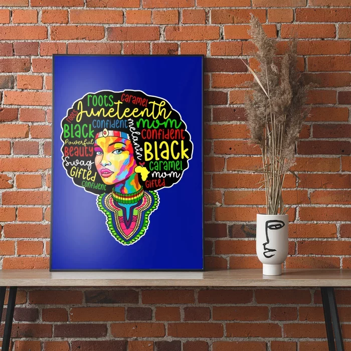 Melanin Mom Juneteenth Mothers Day Black History Month Gift Poster