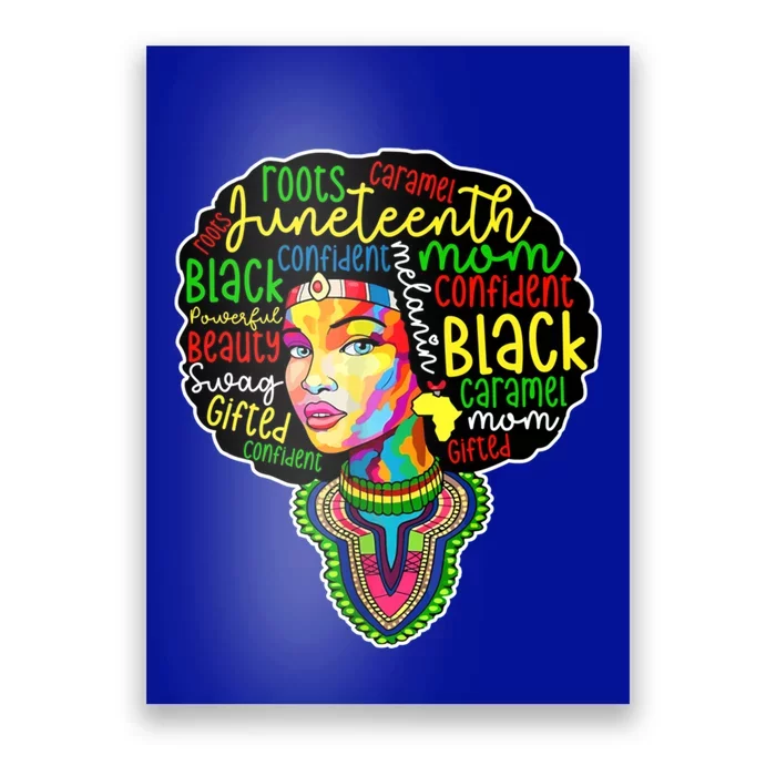 Melanin Mom Juneteenth Mothers Day Black History Month Gift Poster