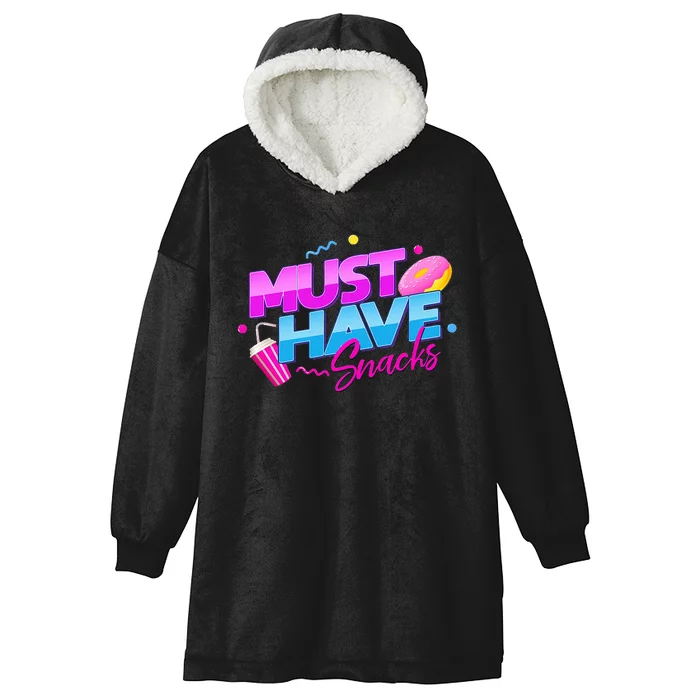 Morejstu Merch Jstu Must Have Snacks Hooded Wearable Blanket