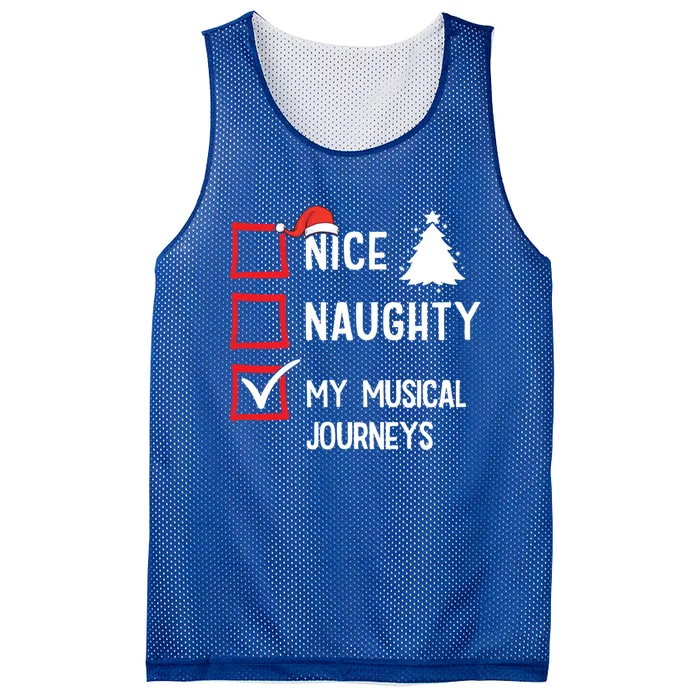 My Musical Journeys Nice Naughty Christmas Musician Artist Gift Mesh Reversible Basketball Jersey Tank