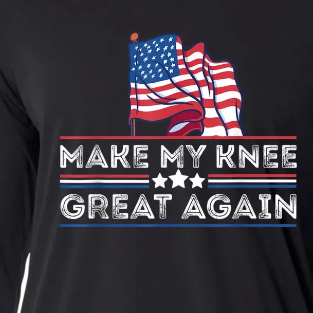 Make My Knee Great Again Funny Surgery Injury Recovery Cooling Performance Long Sleeve Crew