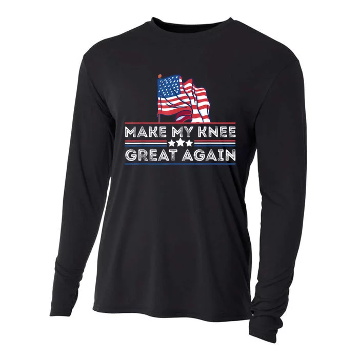 Make My Knee Great Again Funny Surgery Injury Recovery Cooling Performance Long Sleeve Crew