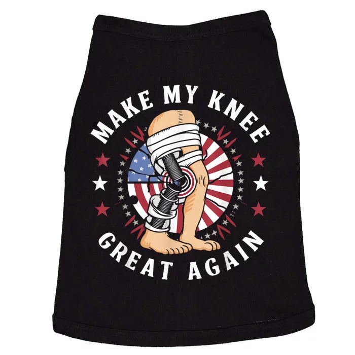 Make My Knee Great Again Funny Surgery Injury Recovery Doggie Tank