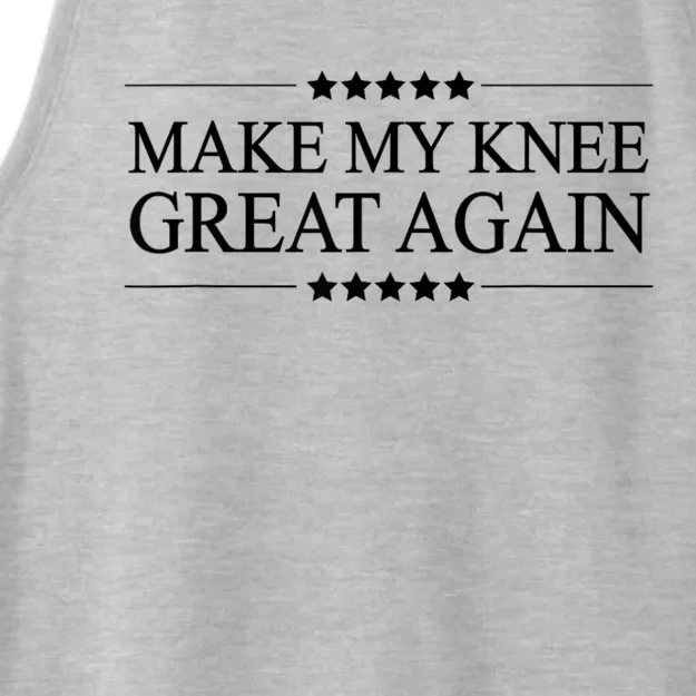 Make My Knee Great Again Funny Surgery Injury Recovery Ladies Tri-Blend Wicking Tank