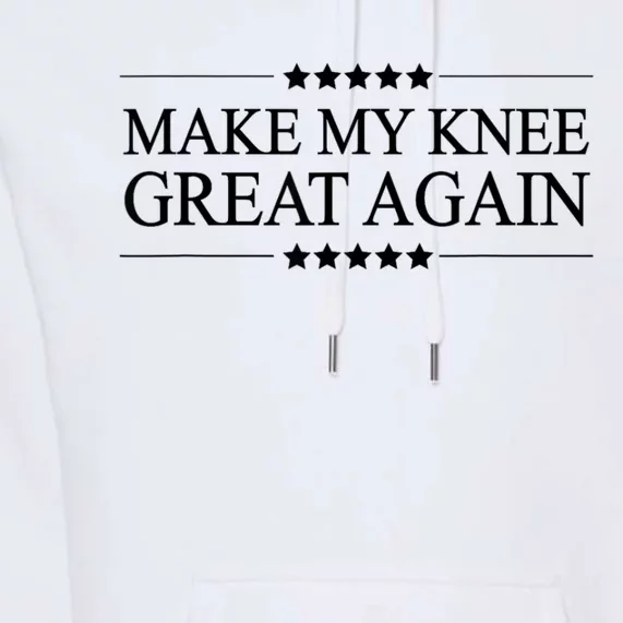 Make My Knee Great Again Funny Surgery Injury Recovery Premium Hoodie