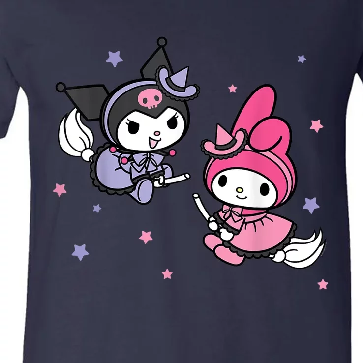 My Melody Kuromi Little Witches Halloween V-Neck T-Shirt