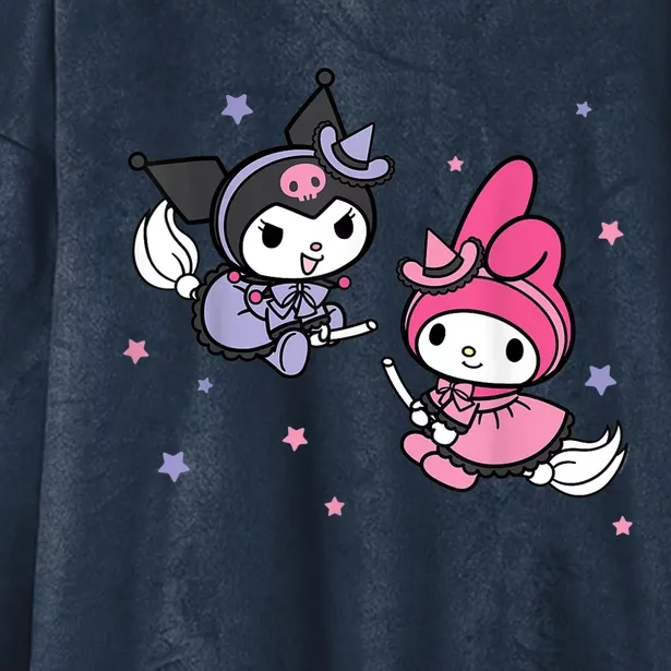 My Melody Kuromi Little Witches Halloween Hooded Wearable Blanket