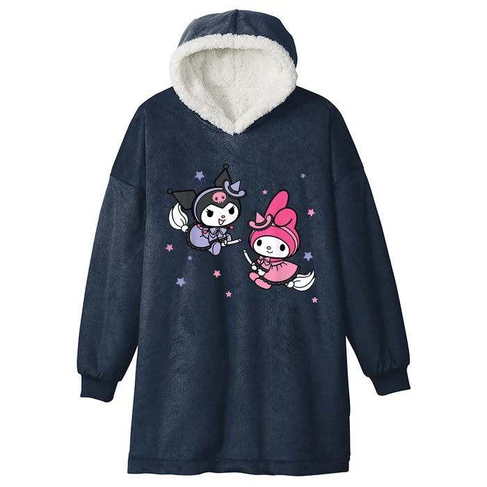 My Melody Kuromi Little Witches Halloween Hooded Wearable Blanket