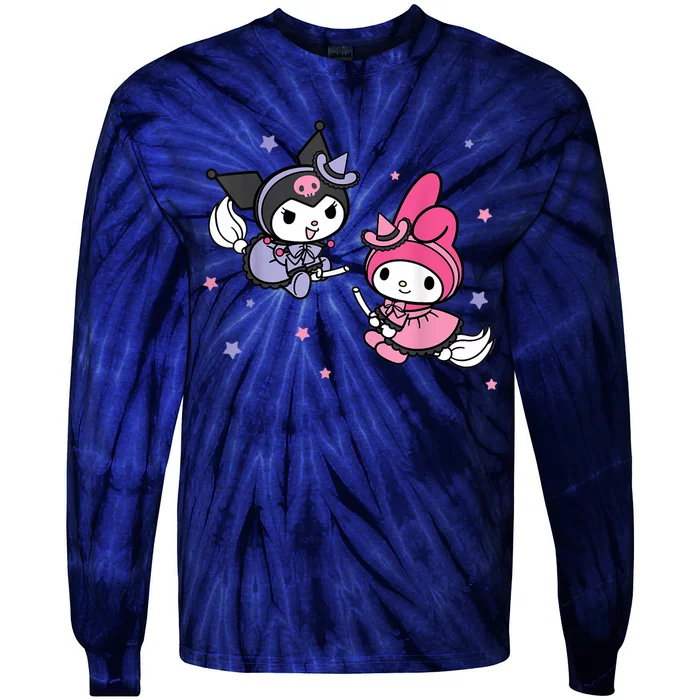 My Melody Kuromi Little Witches Halloween Tie-Dye Long Sleeve Shirt