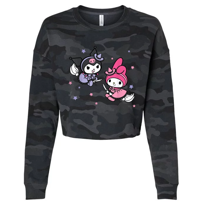 My Melody Kuromi Little Witches Halloween Cropped Pullover Crew