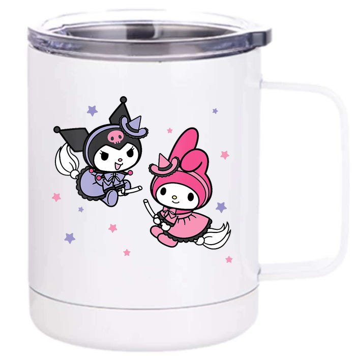 My Melody Kuromi Little Witches Halloween Front & Back 12oz Stainless Steel Tumbler Cup