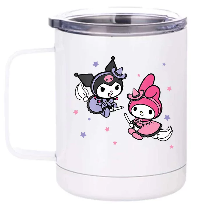 My Melody Kuromi Little Witches Halloween Front & Back 12oz Stainless Steel Tumbler Cup