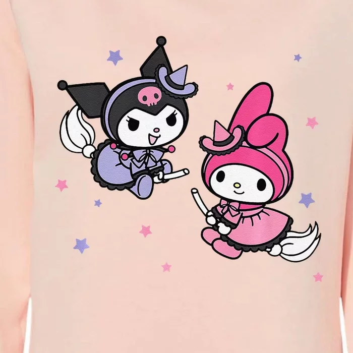 My Melody Kuromi Little Witches Halloween Premium Womens California Wash Sweatshirt