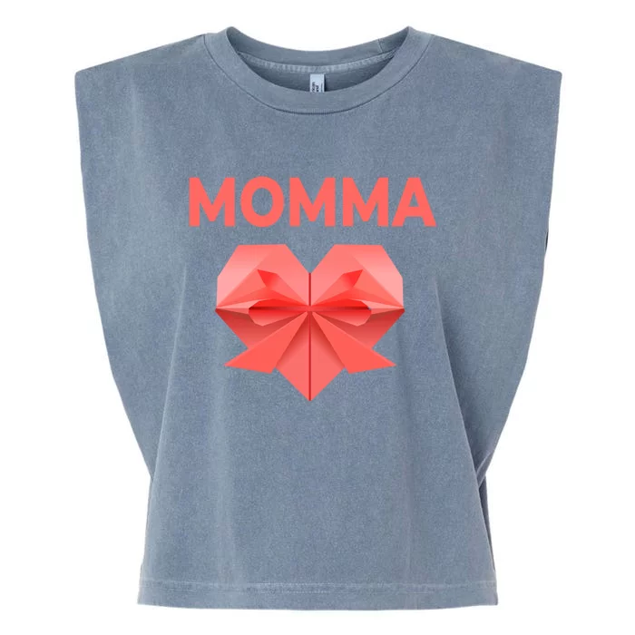 Momma Mom Love Mommy Heart Thank You Mother's Day Gift Garment-Dyed Women's Muscle Tee