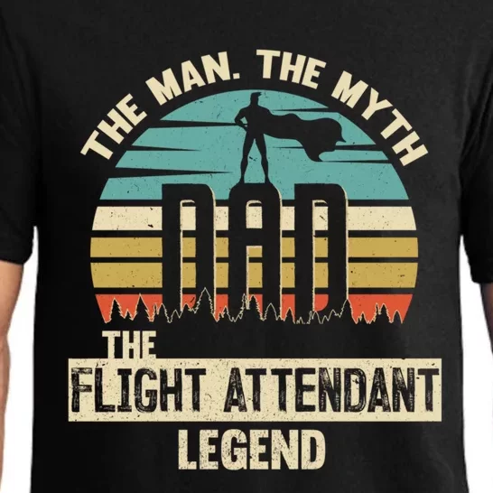 Man Myth Legend Dad Flight Attendant Cute Gift Pajama Set