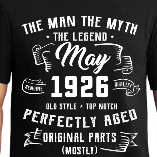 Man Myth Legend May 1926 97th Birthday Gift 97 Year Old Gift Pajama Set