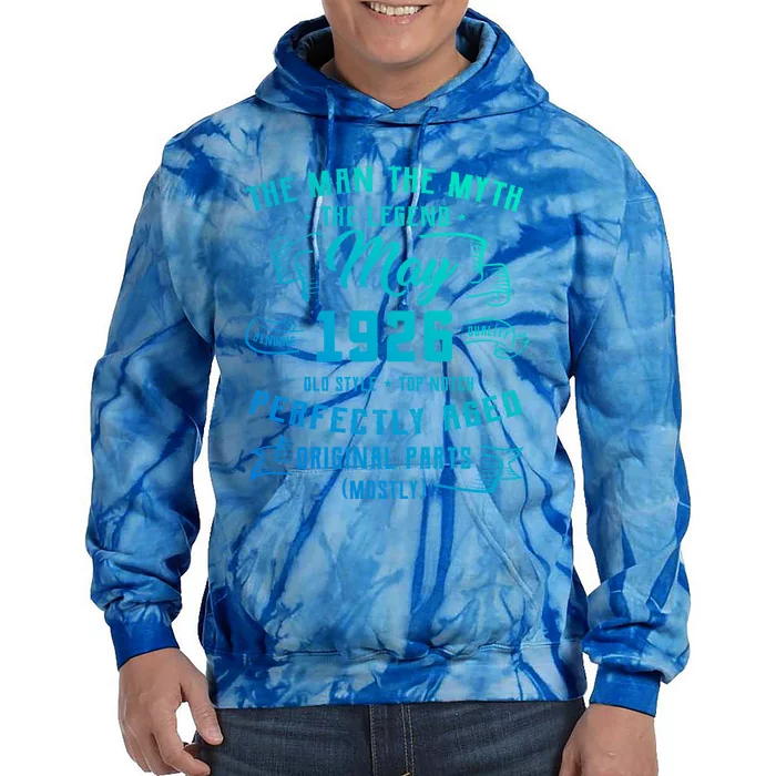 Man Myth Legend May 1926 97th Birthday Gift 97 Year Old Gift Tie Dye Hoodie