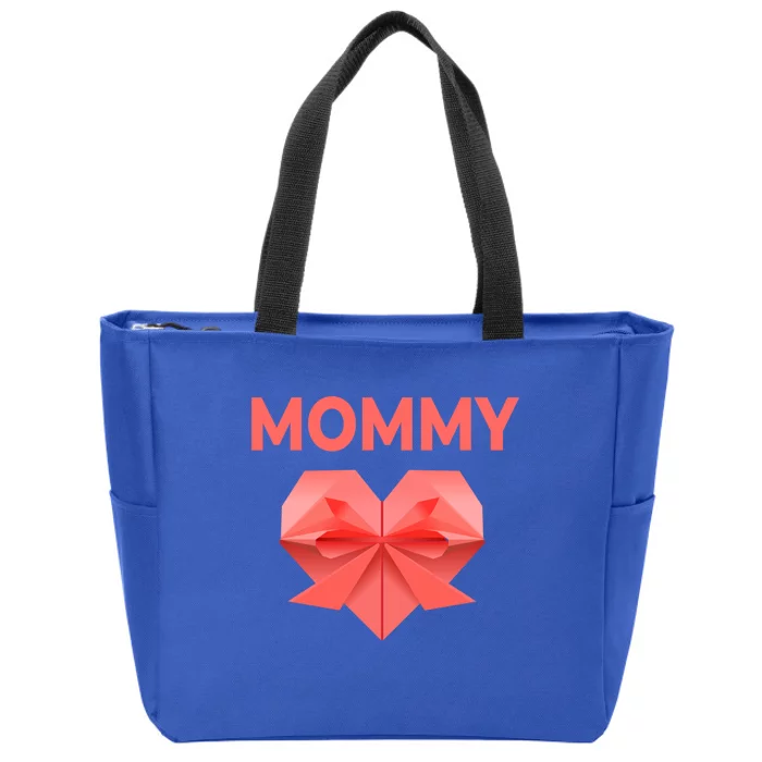 Mommy Mom Love Mommy Heart Thank You Mother's Day Gift Zip Tote Bag