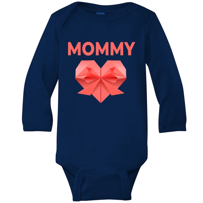 Mommy Mom Love Mommy Heart Thank You Mother's Day Gift Baby Long Sleeve Bodysuit