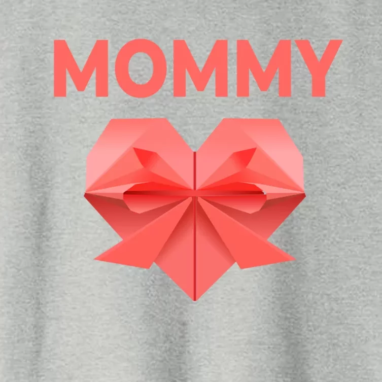 Mommy Mom Love Mommy Heart Thank You Mother's Day Gift Women's Crop Top Tee