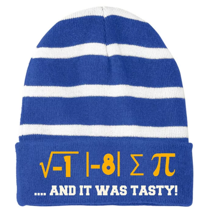 Mathematics Maths Lovers Teachers Students Striped Beanie with Solid Band