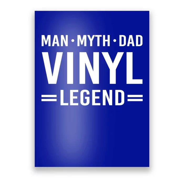 Man Myth Legend Dad Vinyl Record Album Collector Gift Poster