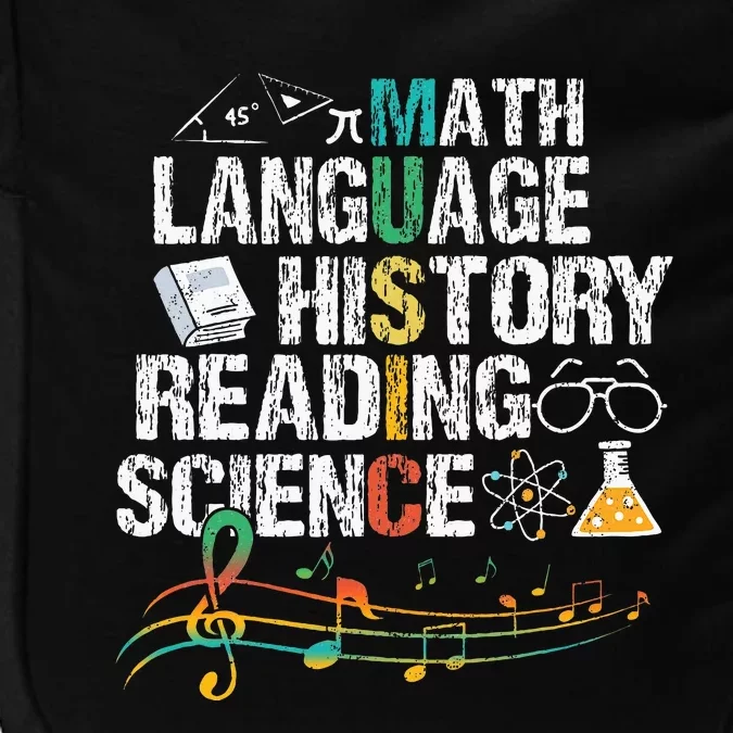 Music Math Language History Reading Science Impact Tech Backpack