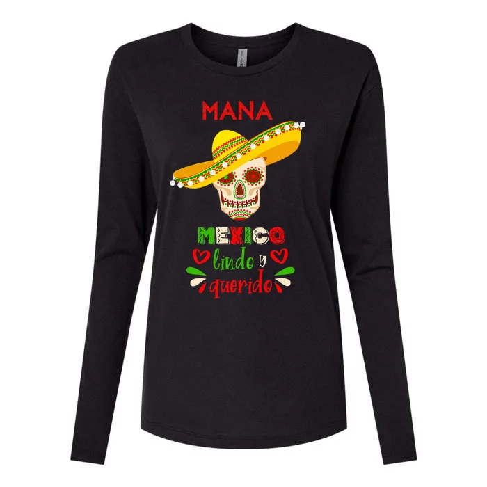 Mana mexico lindo y querido Womens Cotton Relaxed Long Sleeve T-Shirt