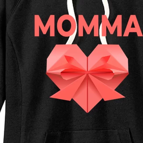 Momma Mom Love Mommy Heart Thank You Mother's Day Cute Gift Women's Fleece Hoodie