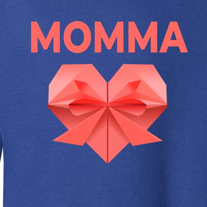 Momma Mom Love Mommy Heart Thank You Mother's Day Cute Gift Toddler Sweatshirt