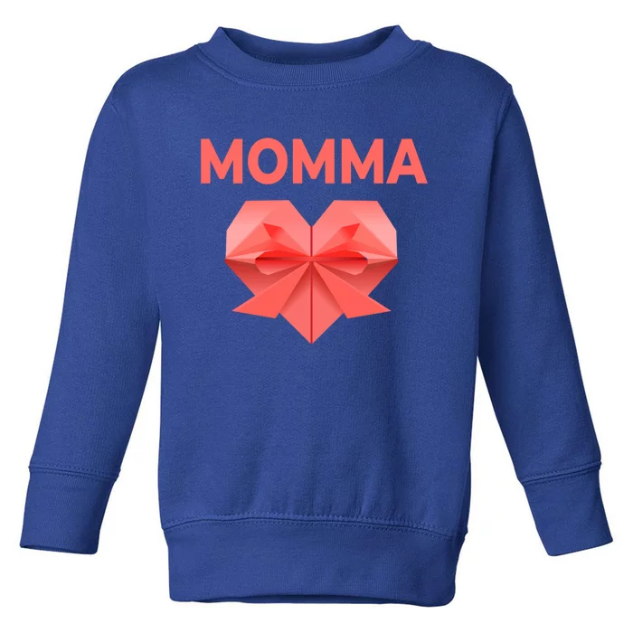 Momma Mom Love Mommy Heart Thank You Mother's Day Cute Gift Toddler Sweatshirt